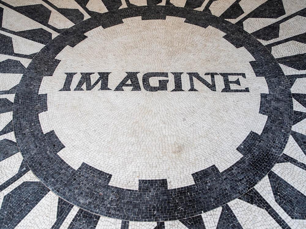 Strawberry Field Imagine Mosaic in Bandstand inspired by John Lennon's Memorial in New York