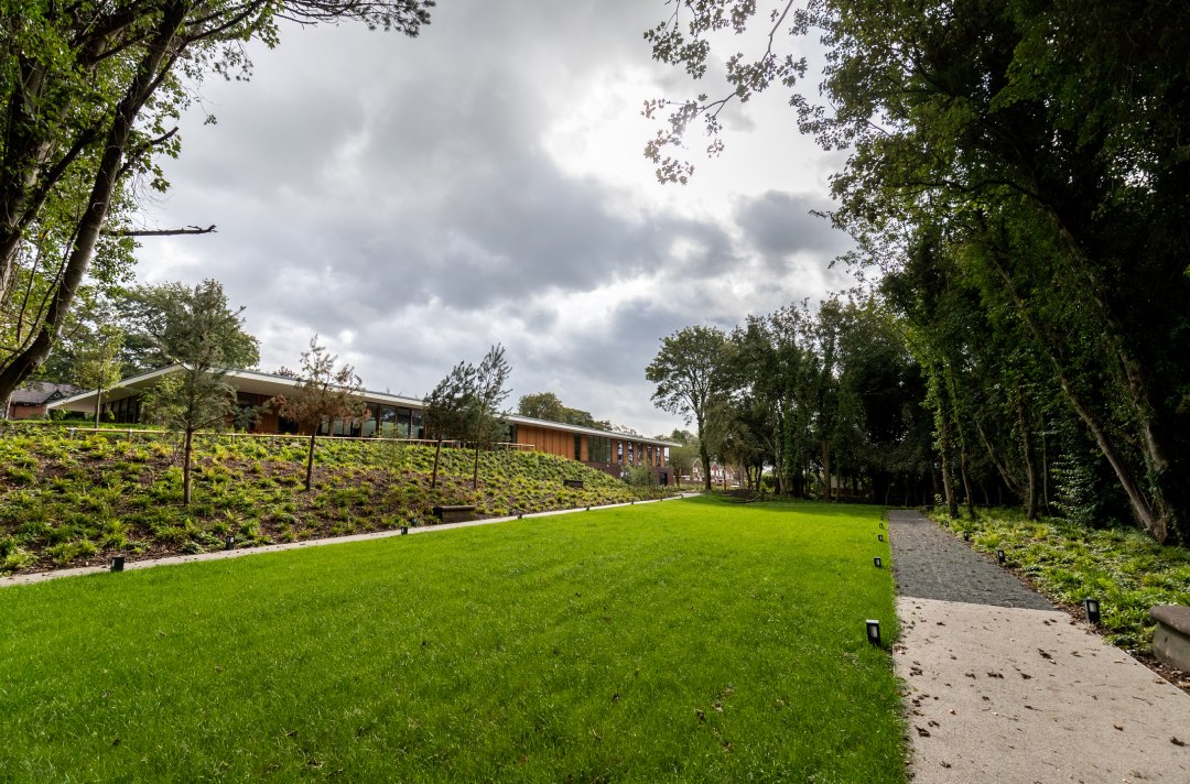 Gardens leading to the Strawberry Field visitor centre