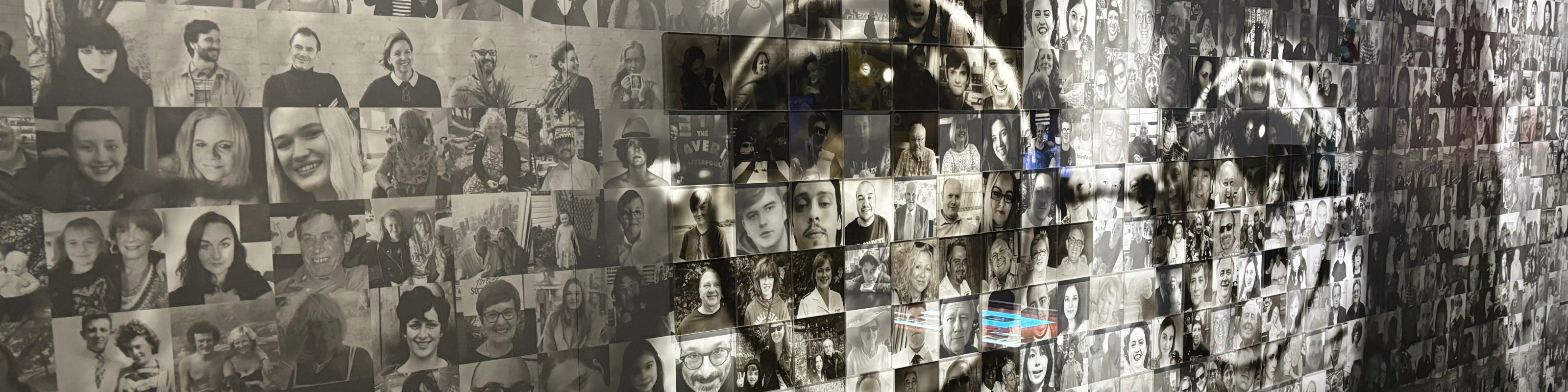 John Lennon Photomosaic in the Strawberry Field visitor exhibition