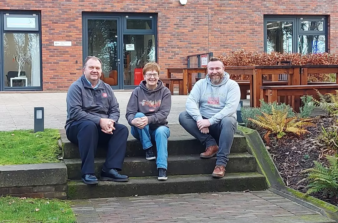 Fresh Expression team sat in the Strawberry Field garden.